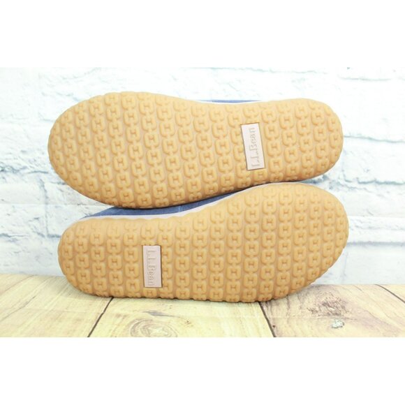 LL Bean Purple Suede Slip-On Fleece Lined Mountain Moccasin Slippers Size 8 M - Picture 9 of 9